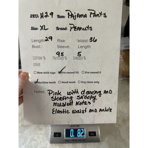 Peanuts Pink Dancing/Music Snoopy Jogger Pajama Pants - Picture 4 of 4